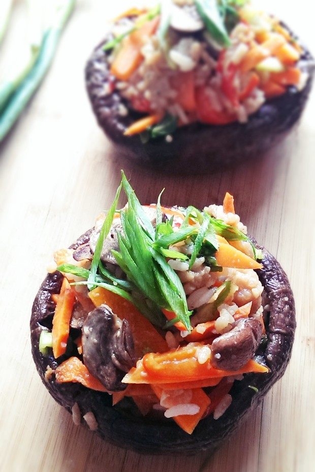 These stuffed portbello mushrooms have so much flavor, are easy to make, and are gluten free!