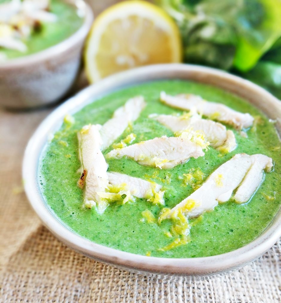 Spring Pea Soup with Chicken