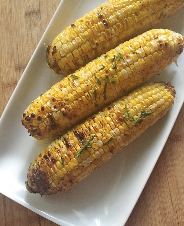 Grilled-Corn-Sriracha-Dill-Butter-Recipe