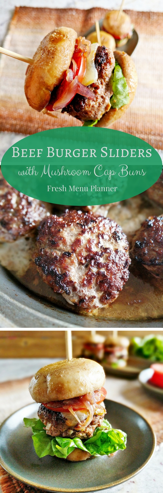 Best Hamburger Recipe with Mushroom Cap Buns