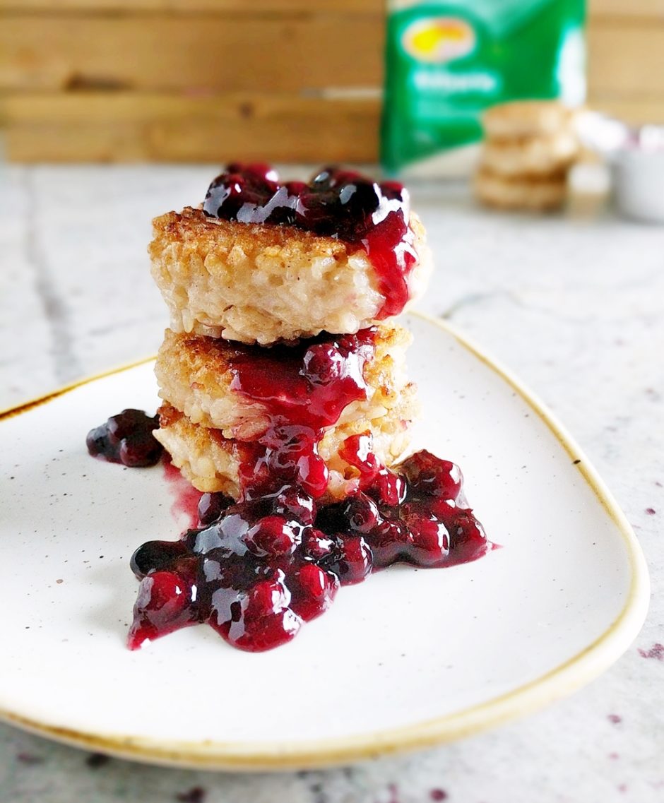 Risotto Rice Pudding Cakes Berry Compote