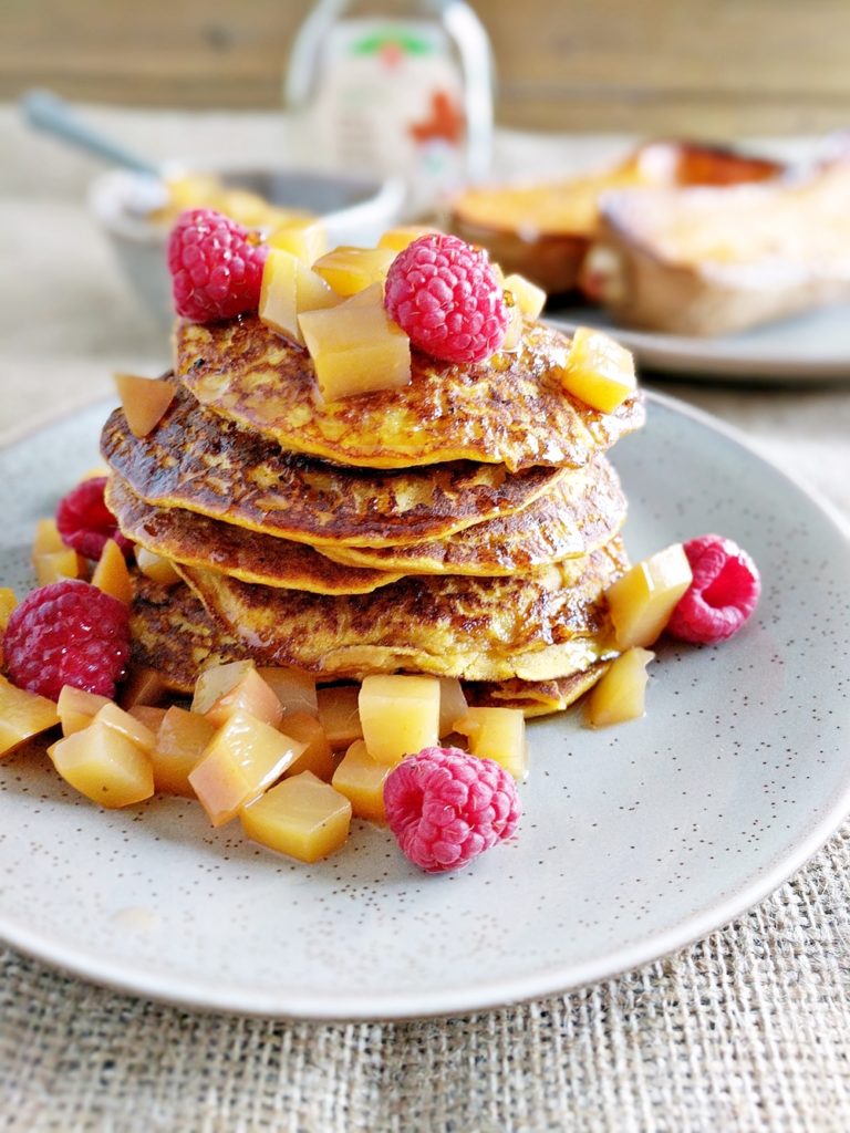 Butternut Squash Pancakes Poached Nectarines