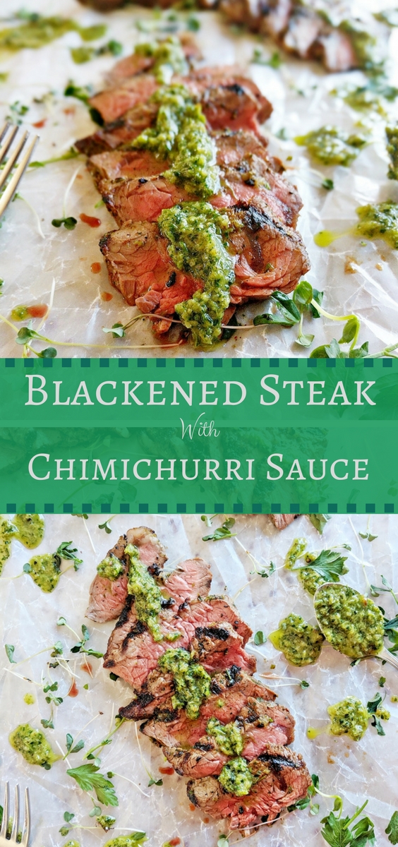 Blackened Steak Chimichurri Sauce